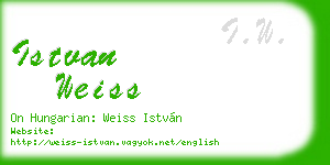 istvan weiss business card
